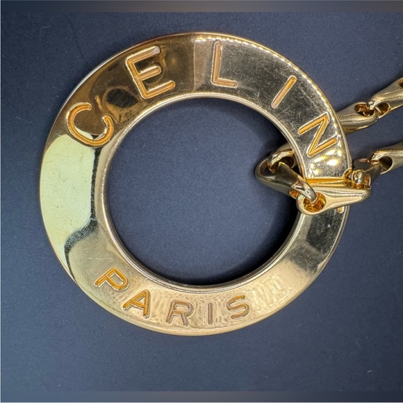 24K gold plated Celine vintage EXTRA LARGE necklace - Picture 7 of 13